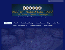Tablet Screenshot of elegantfindingsantiques.com